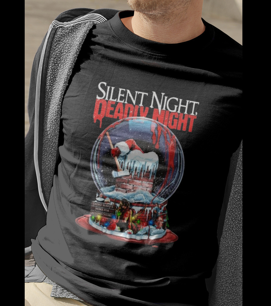 Silent Night Deadly Night Saint Mary's Home For Orphaned Children Frozen In Fear T-Shirt