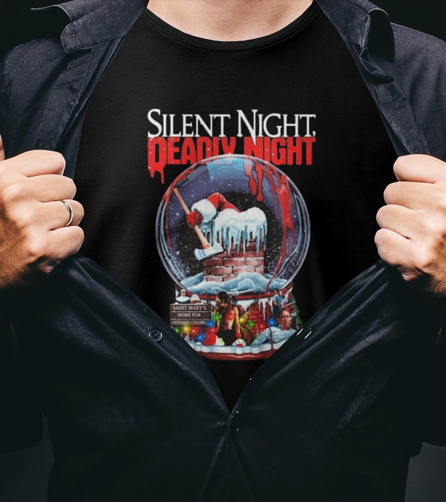 Silent Night Deadly Night Saint Mary's Home For Orphaned Children Frozen In Fear T-Shirt