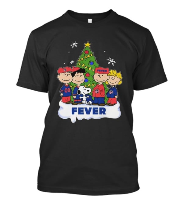 Indiana Fever Snoopy Peanuts Christmas T-Shirt
