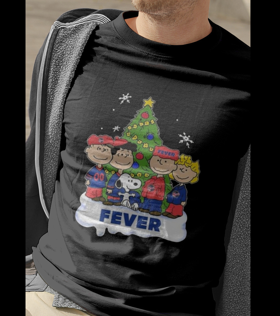 Indiana Fever Snoopy Peanuts Christmas T-Shirt