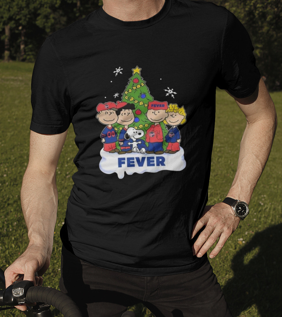 Indiana Fever Snoopy Peanuts Christmas T-Shirt