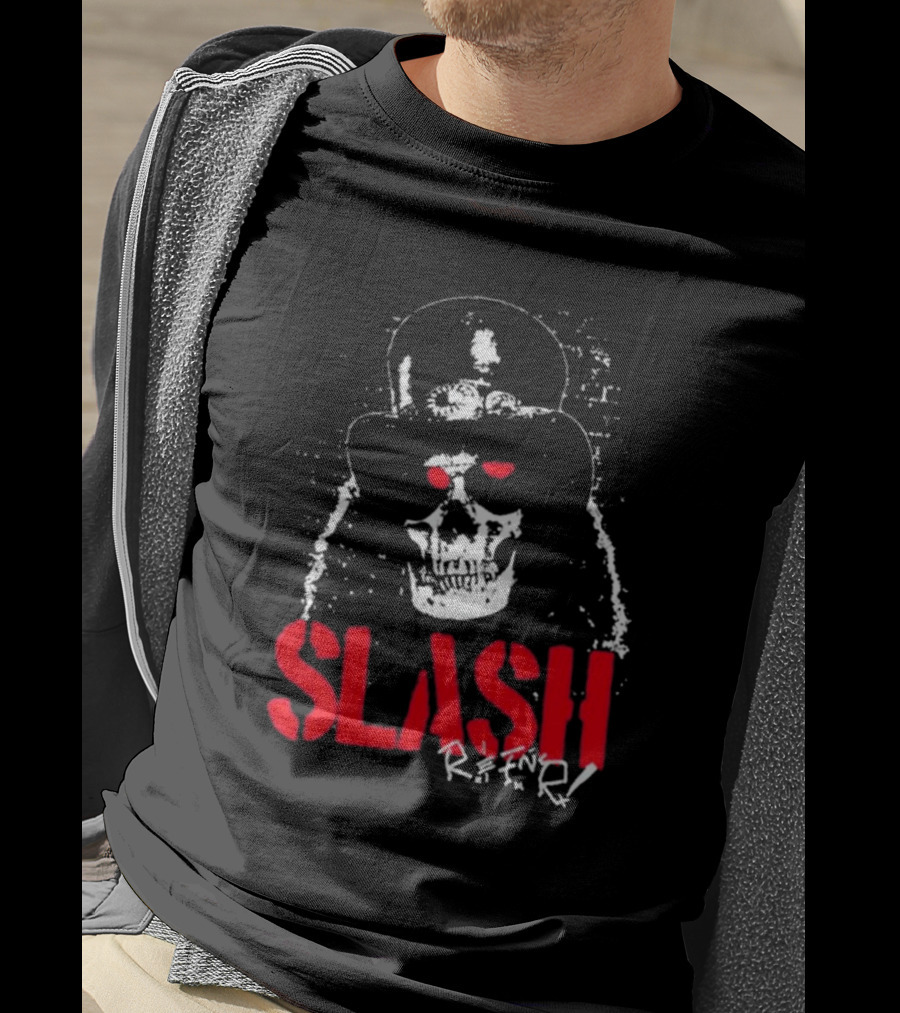 Slash Reaper Skull Top Hat Grunge T-Shirt