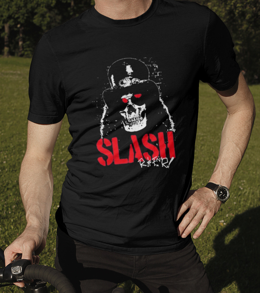 Slash Reaper Skull Top Hat Grunge T-Shirt