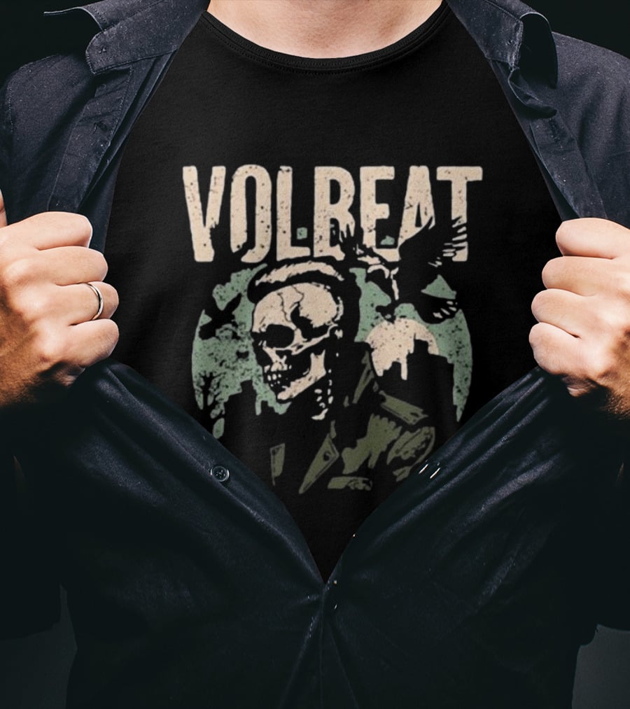 VOLBEAT Sixteen Dollars Skull With Bird T-Shirt