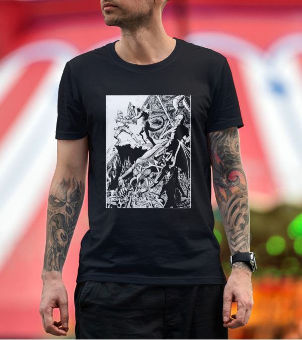 Premium T-Shirt: Yodanno Paladin in Hell Fantasy Battle T-Shirt Yodanno Paladin in Hell Fantasy Battle T-Shirt
