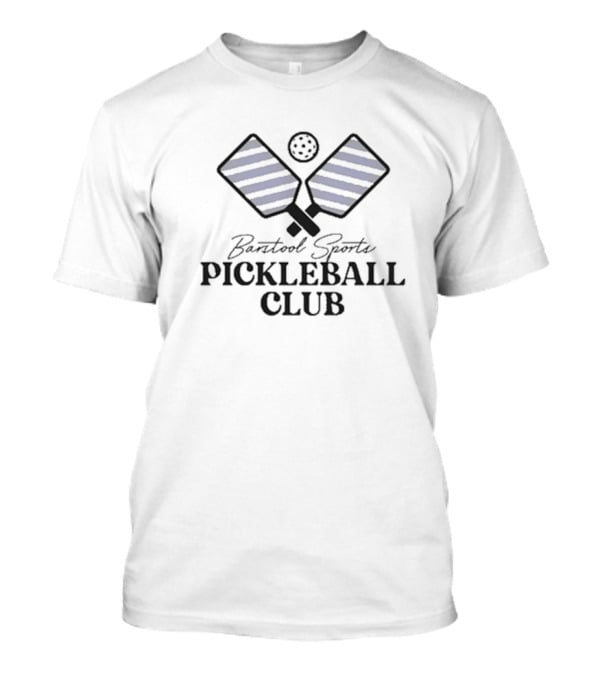 Pickleball Club Paddle Graphic Raw Hem T-Shirt