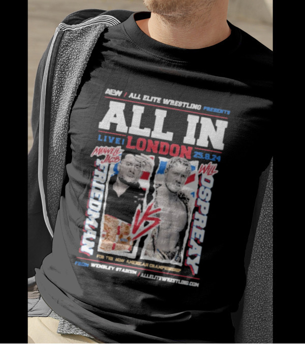 AEW All In London MJF Vs Will Ospreay Live 25.8.24 Wembley Stadium American Championship T-Shirt
