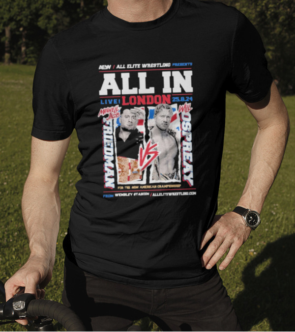 AEW All In London MJF Vs Will Ospreay Live 25.8.24 Wembley Stadium American Championship T-Shirt