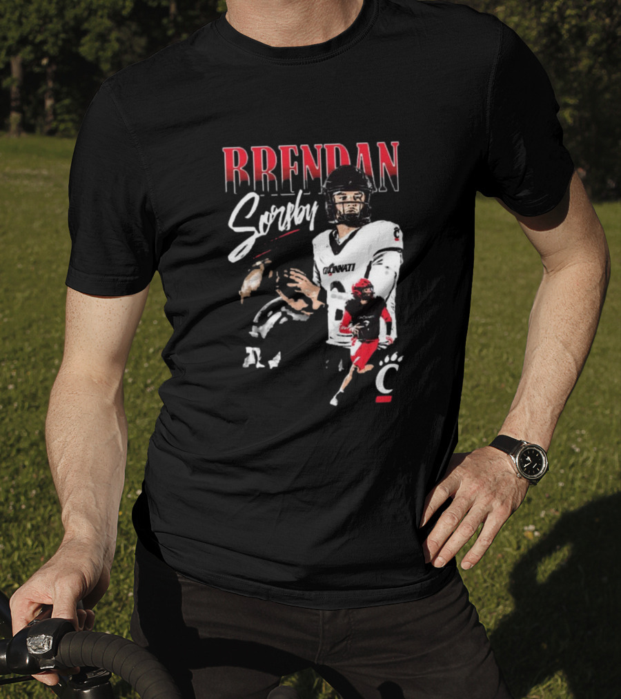 Brendan Sorsby Cincinnati Bearcats NCAA Football Player T-Shirt