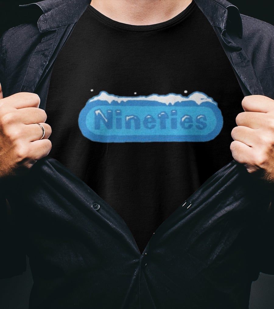 Nineties Logo Snowy Happy Christmas T-Shirt