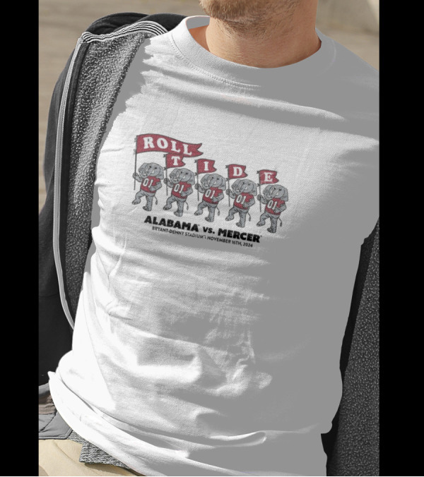 Alabama Crimson Tide Vs Mercer Bears Roll Tide Bryant-Denny Stadium November 16th T-Shirt