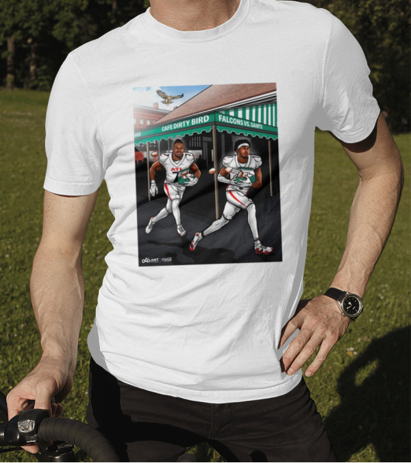 Cafe Dirty Bird Falcons Vs Saints Beignets T-Shirt