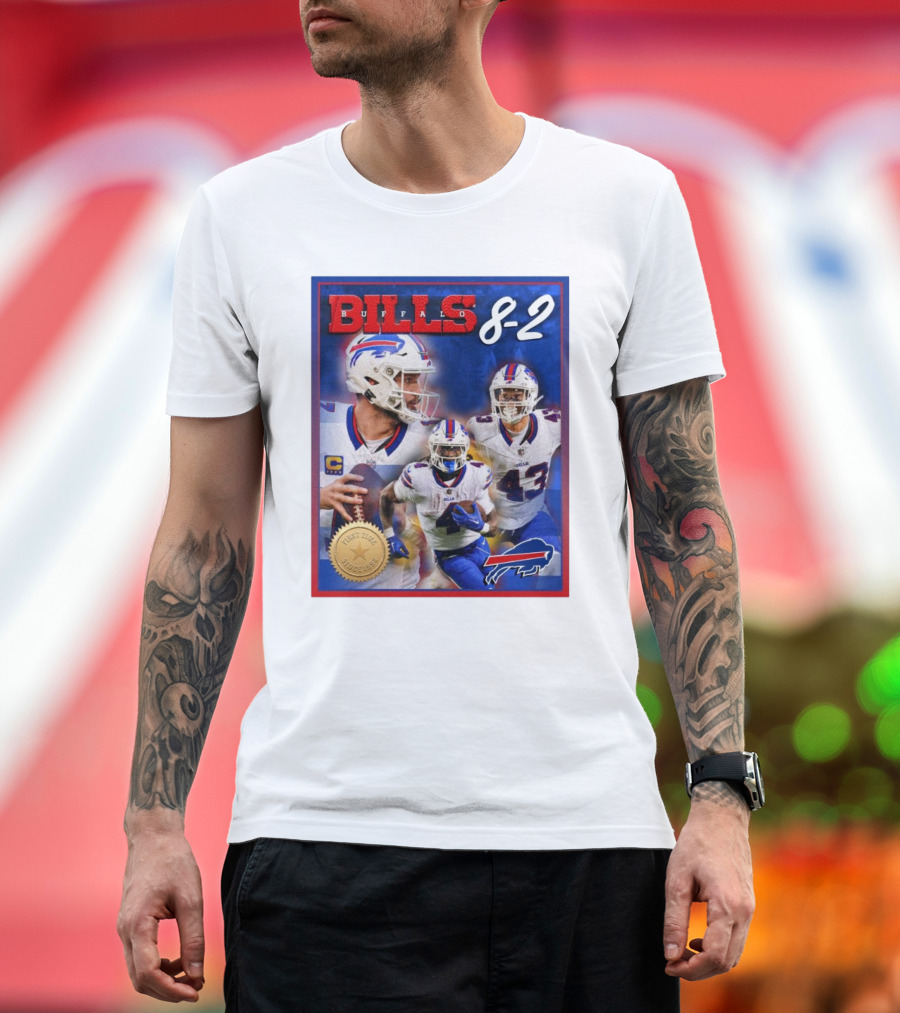 Buffalo Bills 8-2 NFL Team Highlight with Players T-Shirt