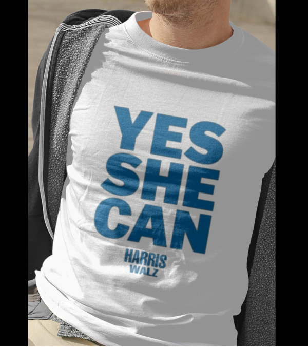 Yes She Can Harris Walz 2024 Empower T-Shirt