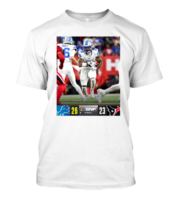 Detroit Lions 26-23 Victory Over Houston Texans On SNF To Reach 8-1 T-Shirt