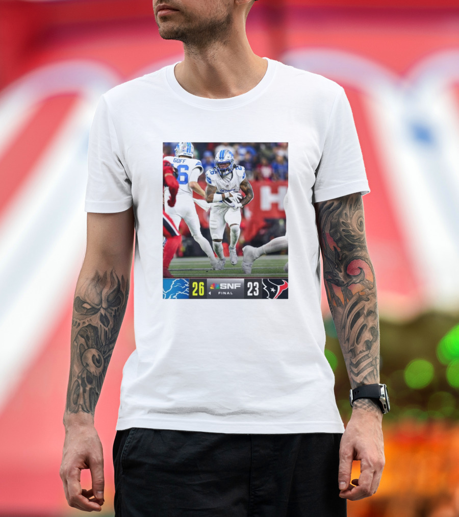 Detroit Lions 26-23 Victory Over Houston Texans on SNF to Reach 8-1 T-Shirt