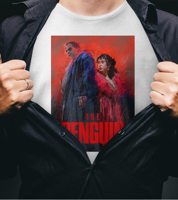 The Penguin Suffering The Last Episode Red And Blue Characters T-Shirt