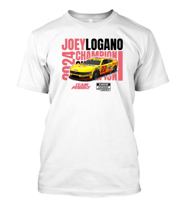Joey Logano 2024 NASCAR Cup Series Champion Team Penske 22 Car T-Shirt