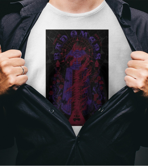 Bad Omens Nov 08 2024 Globe Life Field In Arlington Event Enigmatic Gothic Imagery Roses Wings T-Shirt