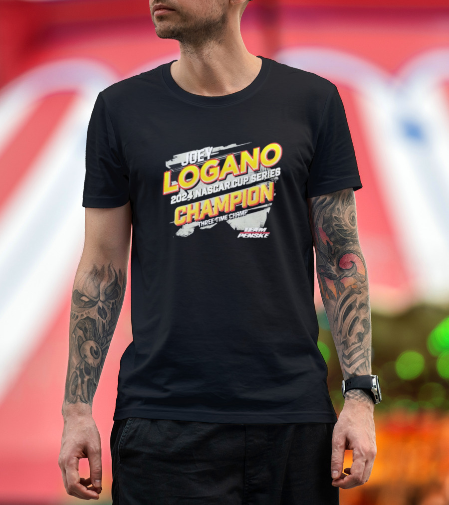 Joey Logano NASCAR Cup Series 2024 Champion Three-Time Champ Team Penske Vintage T-Shirt