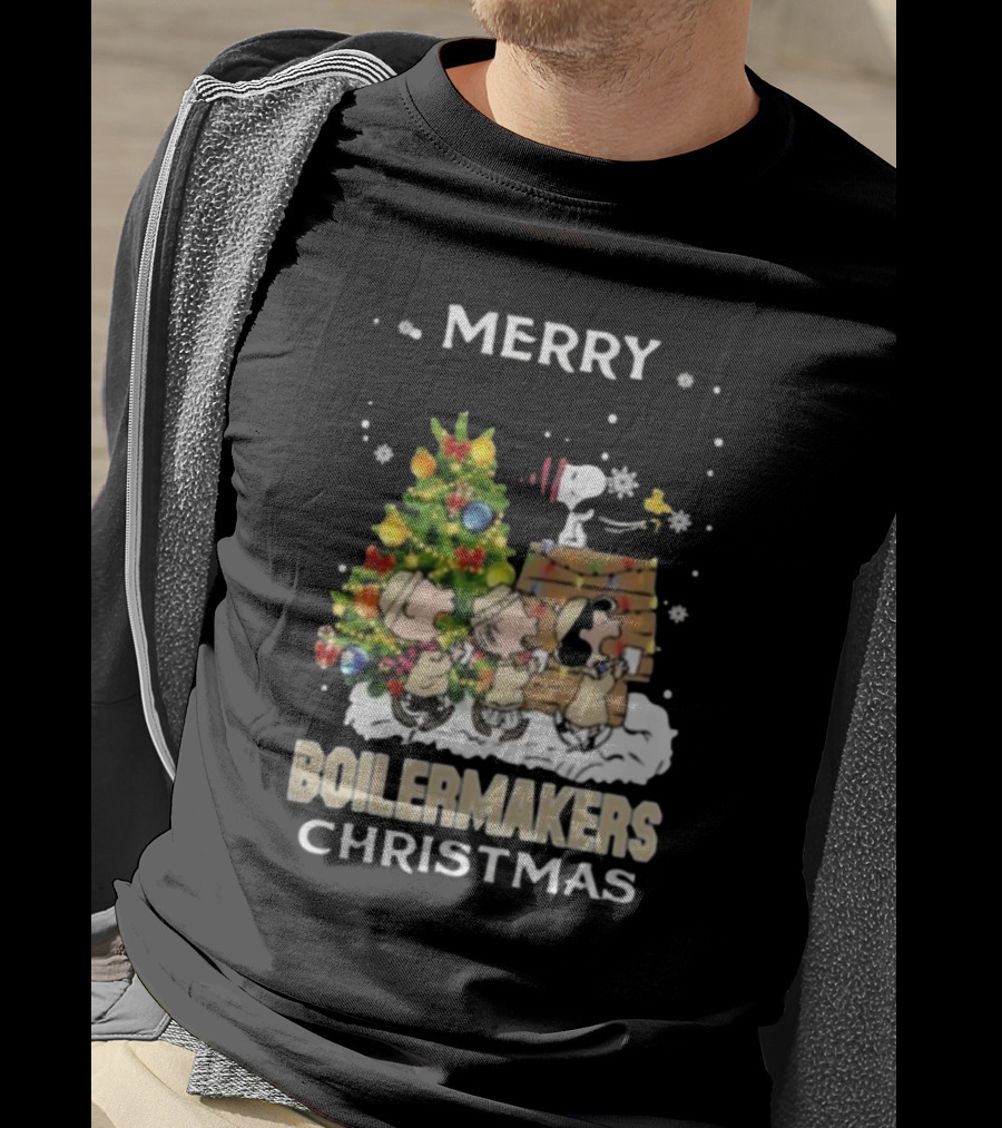 Merry Boilermakers Christmas Snoopy And Friends T-Shirt