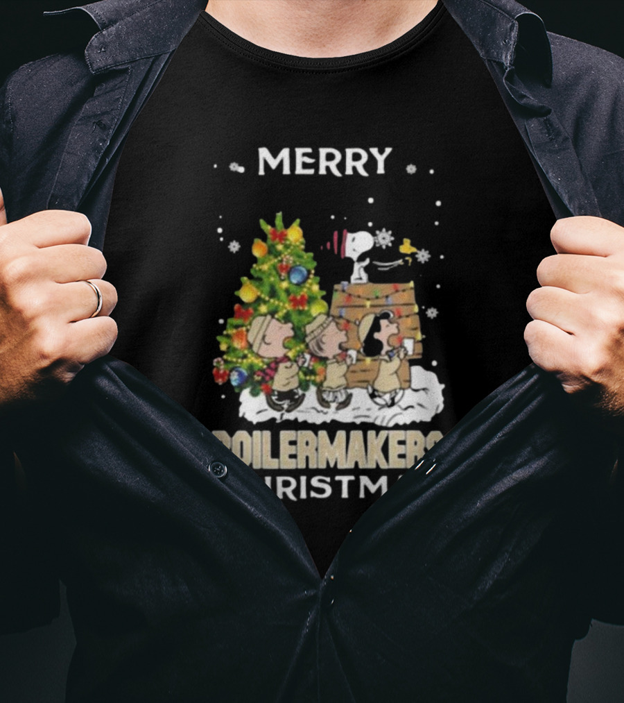 Merry Boilermakers Christmas Snoopy And Friends T-Shirt
