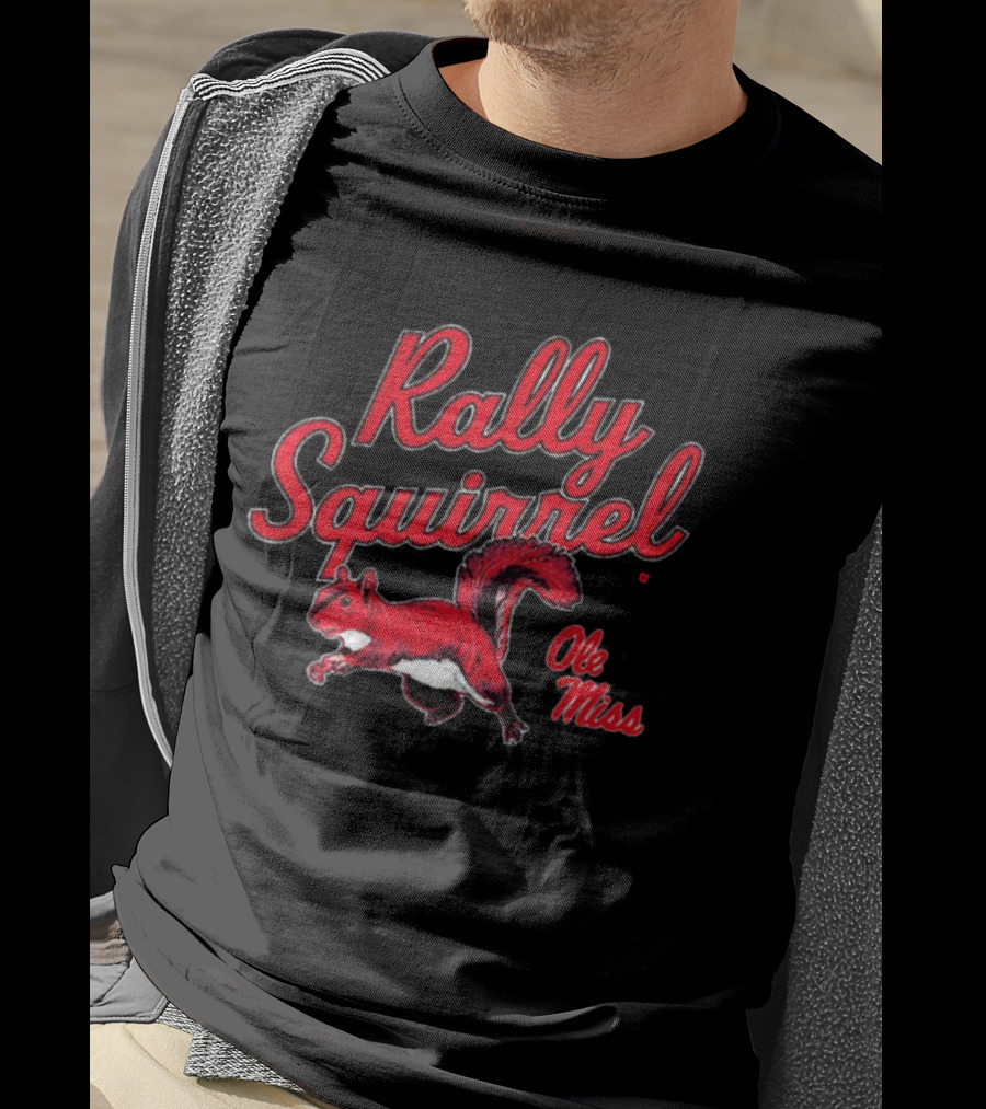 Rally Squirrel Ole Miss Rebels T-Shirt