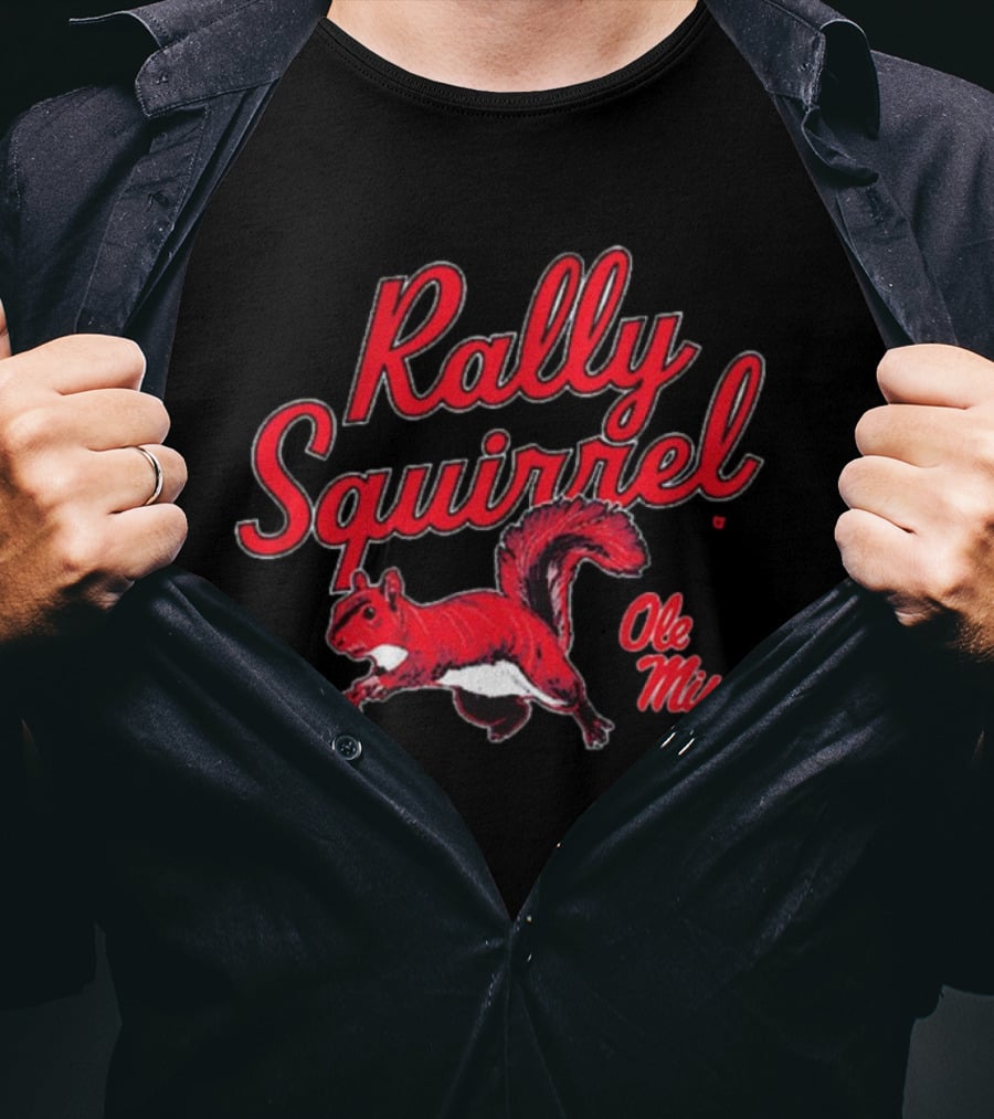 Rally Squirrel Ole Miss Rebels T-Shirt