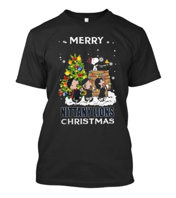 Merry Nittany Lions Christmas Snoopy And Friends T-Shirt
