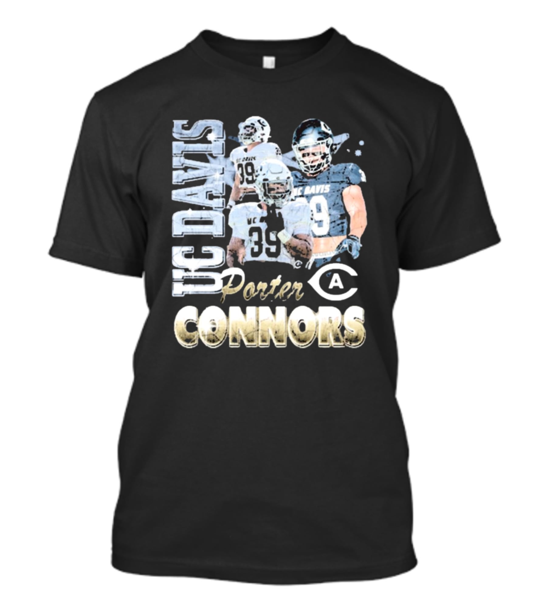 UC Davis Aggies Porter Connors 39 Football 90s T-Shirt