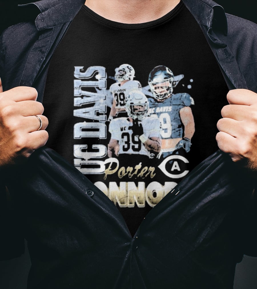 UC Davis Aggies Porter Connors 39 Football 90s T-Shirt