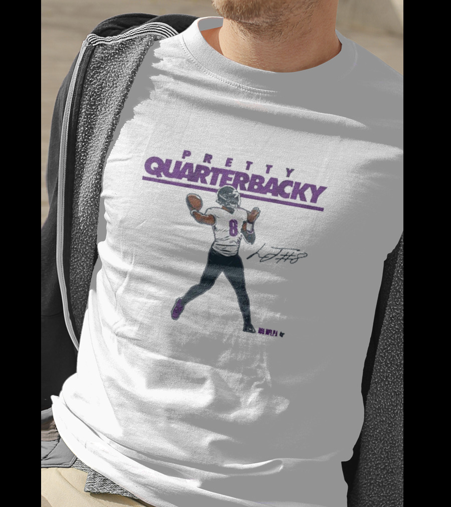 Pretty Quarterbacky Lamar Jackson NFLPA Signature T-Shirt