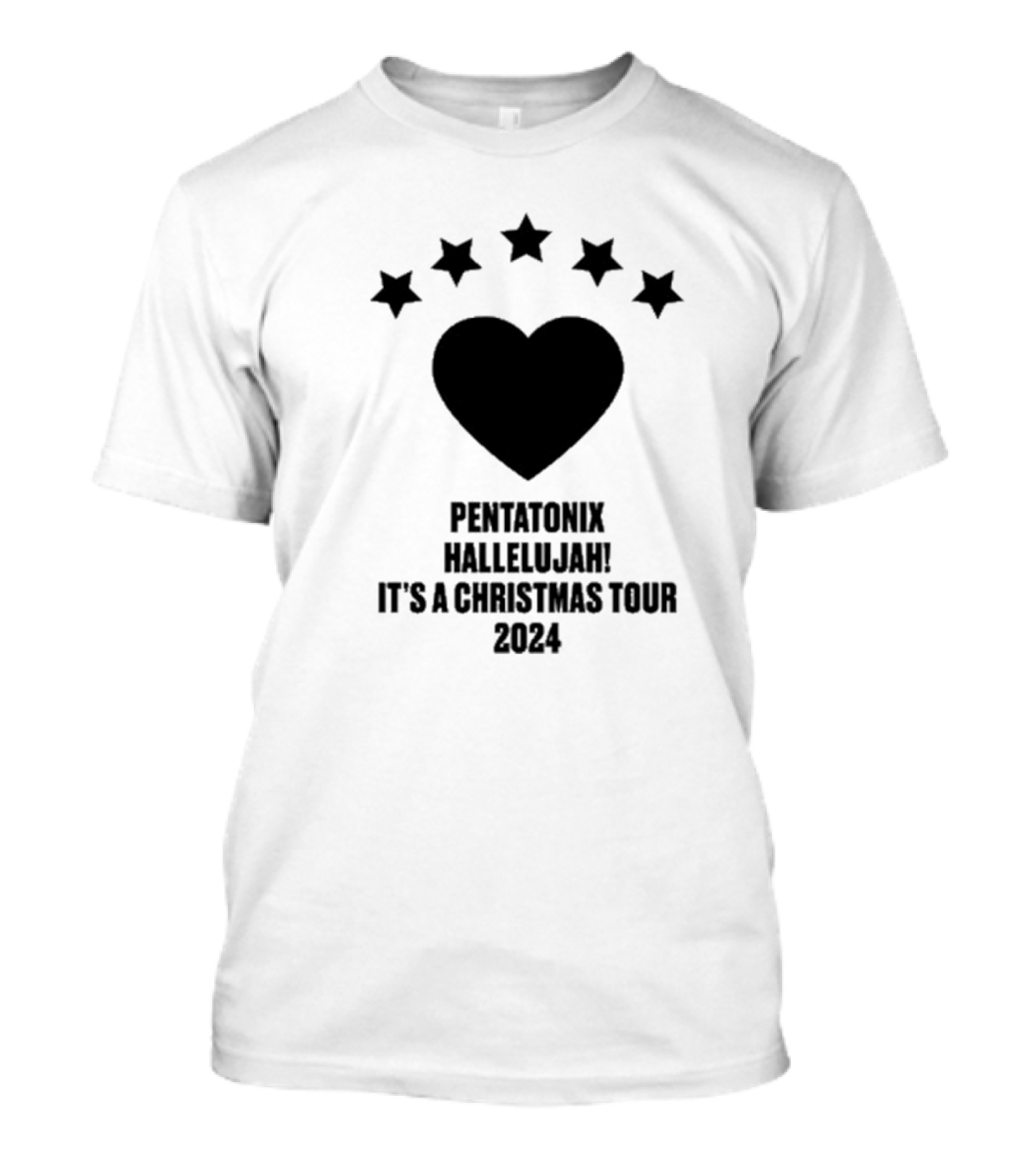 Pentatonix Hallelujah Heart Stars It's A Christmas Tour T-Shirt