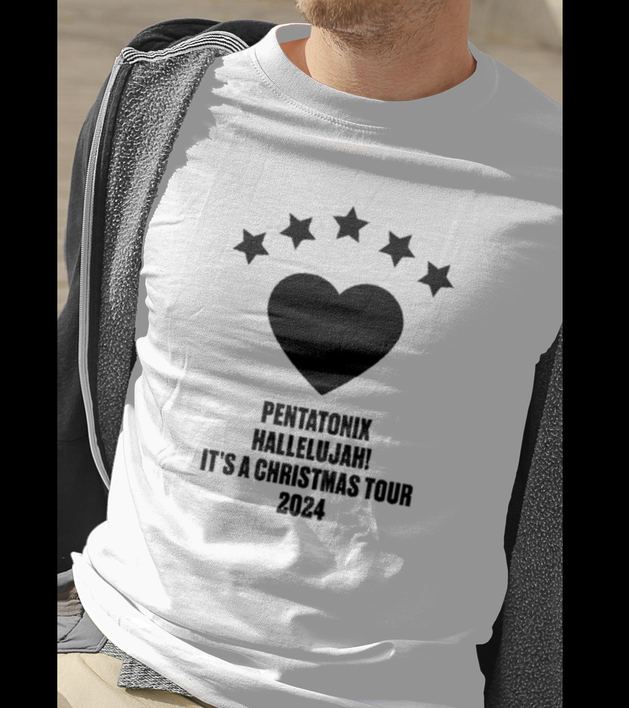 Pentatonix Hallelujah Heart Stars It's A Christmas Tour T-Shirt