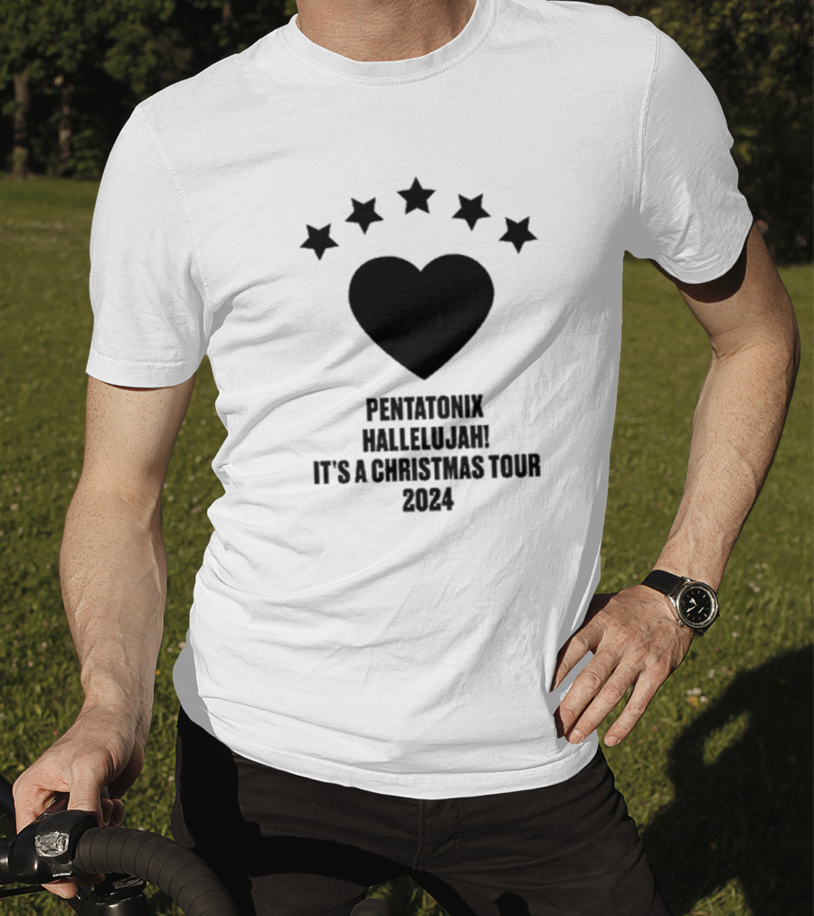 Pentatonix Hallelujah Heart Stars It's A Christmas Tour T-Shirt
