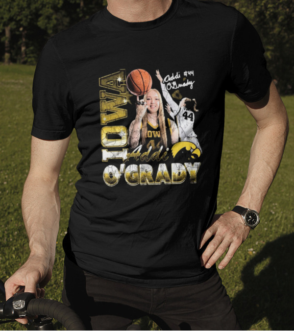 Addi O’Grady Iowa Hawkeyes 44 Basketball Signature 90s T-Shirt