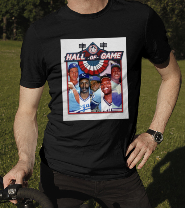 Hall Of Game MLB Amos Otis Willie Wilson Frank White Hal McRae John Mayberry T-Shirt