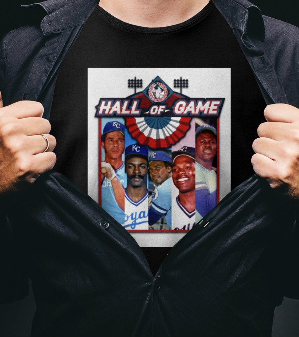 Hall Of Game MLB Amos Otis Willie Wilson Frank White Hal McRae John Mayberry T-Shirt