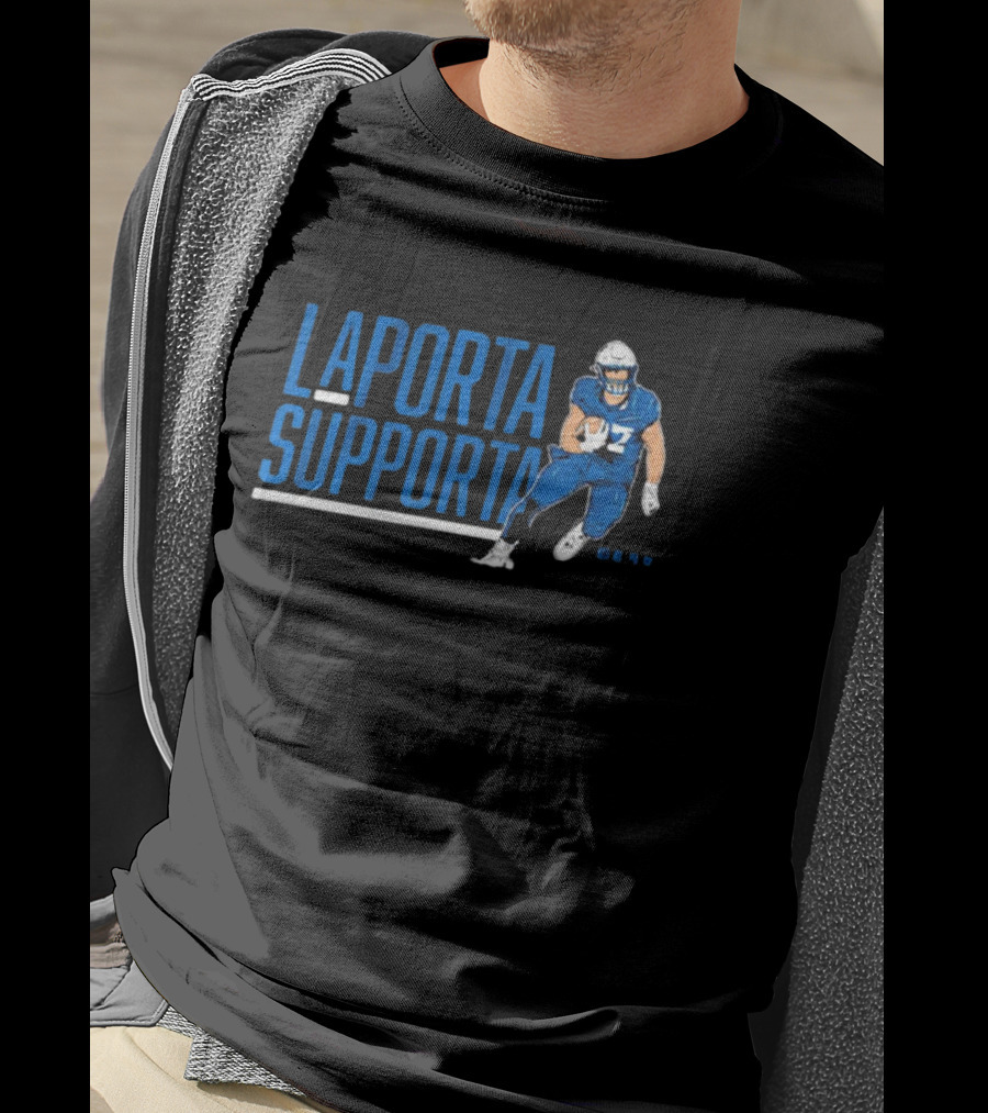 Sam LaPorta Supporta Detroit Lions NFL Football Player T-Shirt