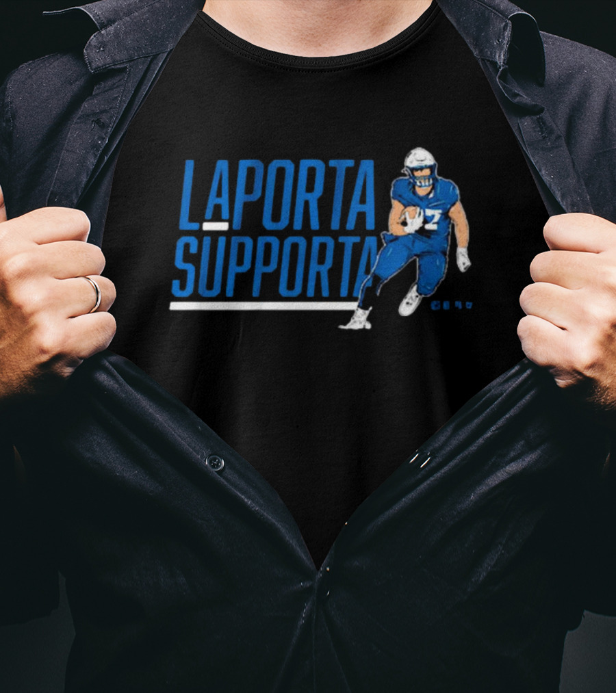 Sam LaPorta Supporta Detroit Lions NFL Football Player T-Shirt