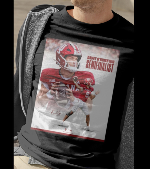 Davey O'Brien Award Indiana Hoosiers Semifinalist Signature Football Photo T-Shirt