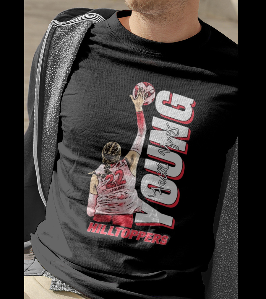 Faith Young Hilltoppers WKU Volleyball 22 Signature T-Shirt