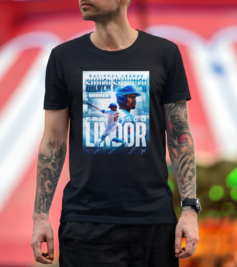Francisco Lindor National League Silver Slugger Winner New York Mets 12 T-Shirt