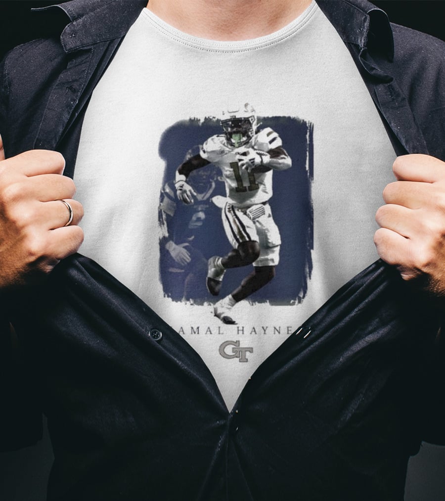 Jamal Haynes 11 Georgia Tech GT Yellow Jackets Football Spotlight T-Shirt