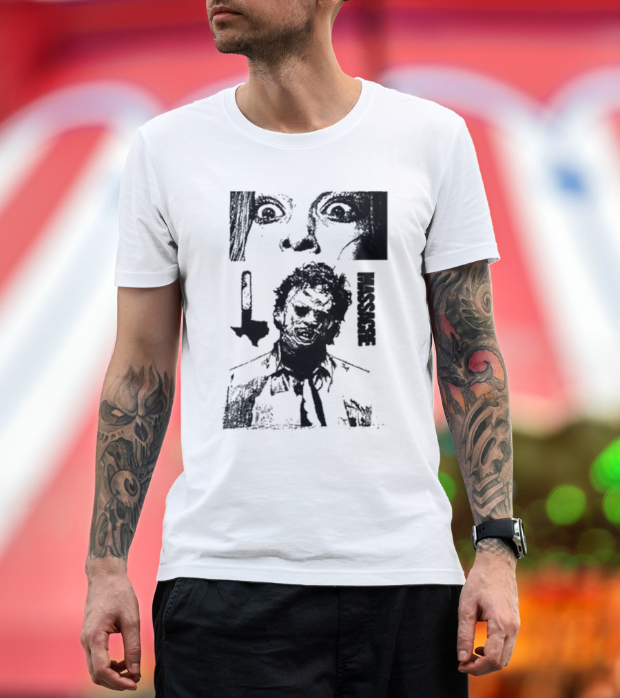 San Antonio Sharpist Texas Chainsaw Massacre Face Horror T-Shirt