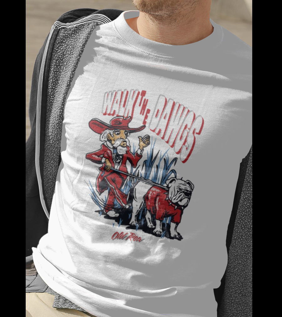Walk The Dawgs Old Row Georgia Bulldogs Vs. Ole Miss Rebels T-Shirt