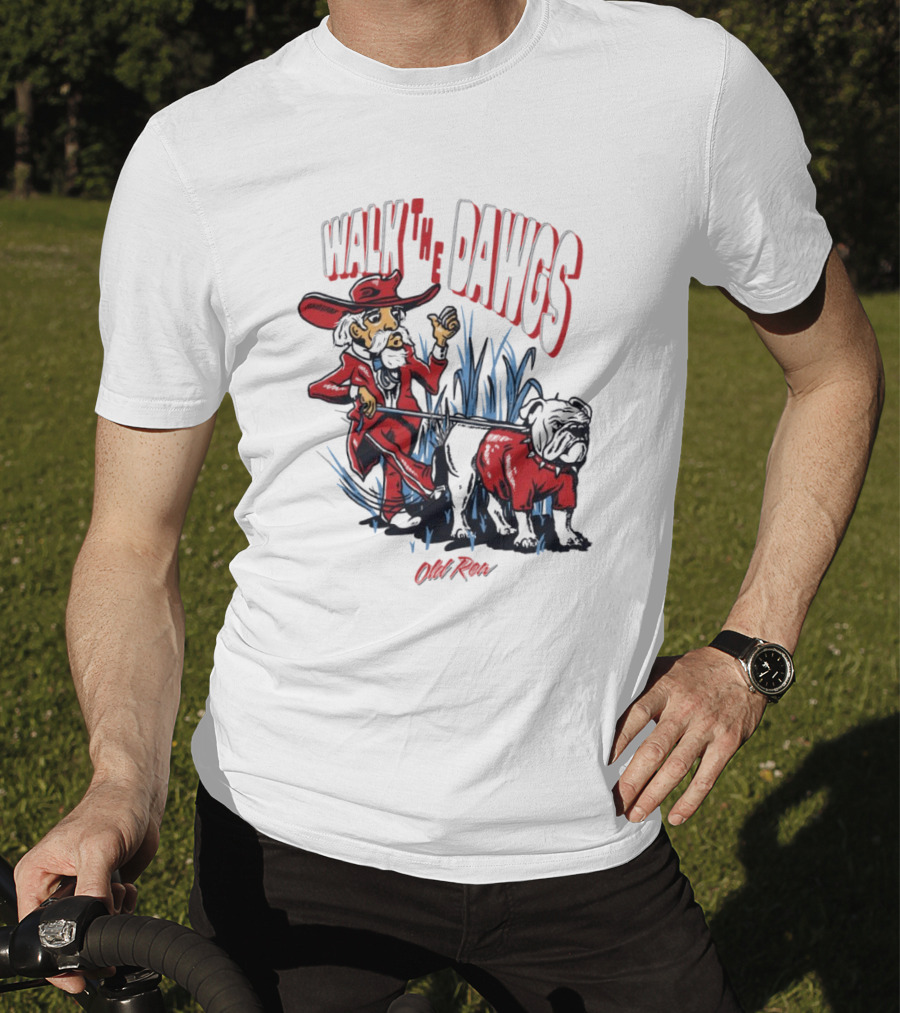 Walk The Dawgs Old Row Georgia Bulldogs Vs. Ole Miss Rebels T-Shirt