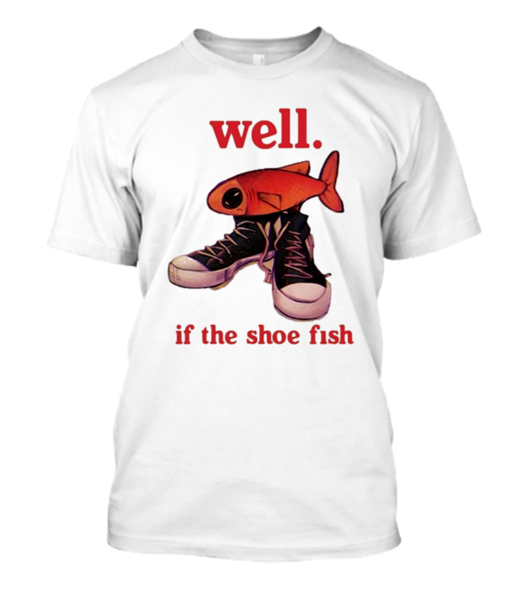 Well If The Shoe Fish, Converse Sneakers And Orange Fish T-Shirt