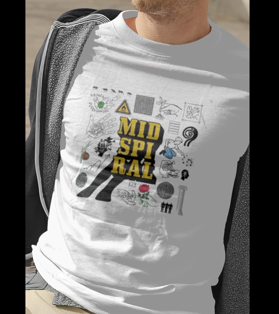 MID SPIRAL BadBadNotGood Ants Eye Spiral Symbol Pillar Rose T-Shirt