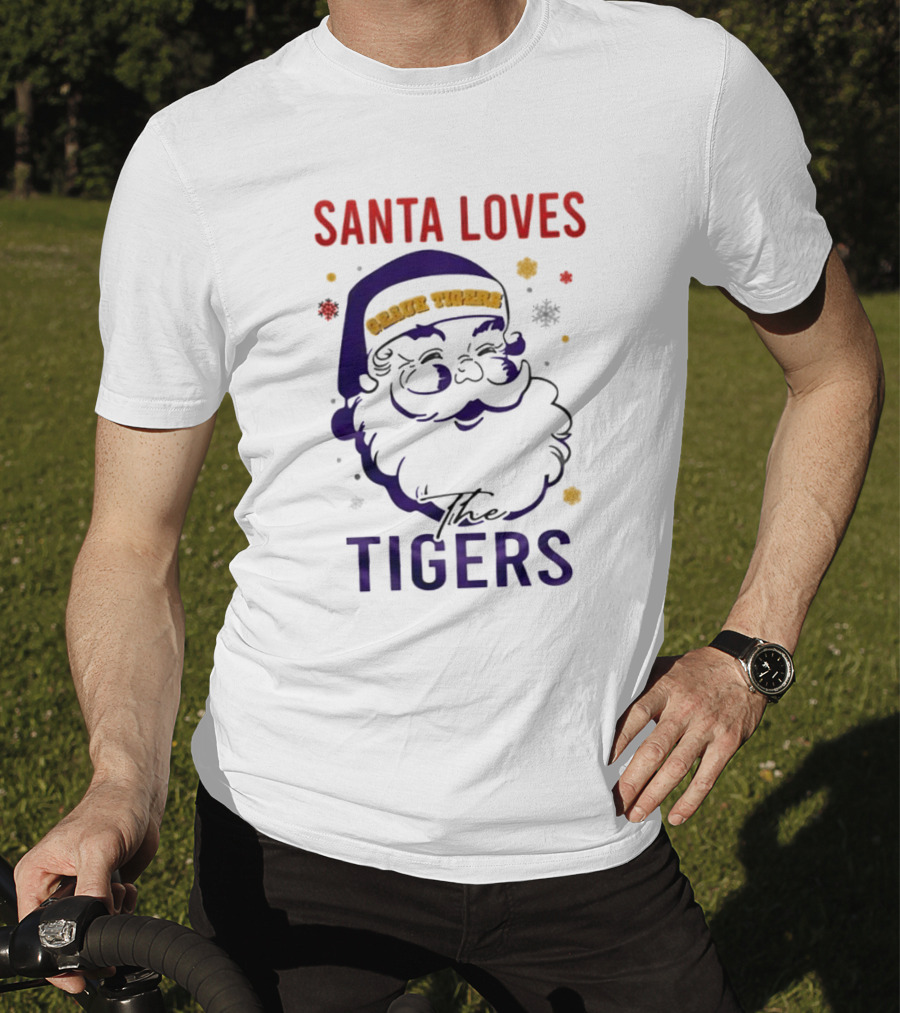 Santa Loves The LSU Tigers Christmas T-Shirt